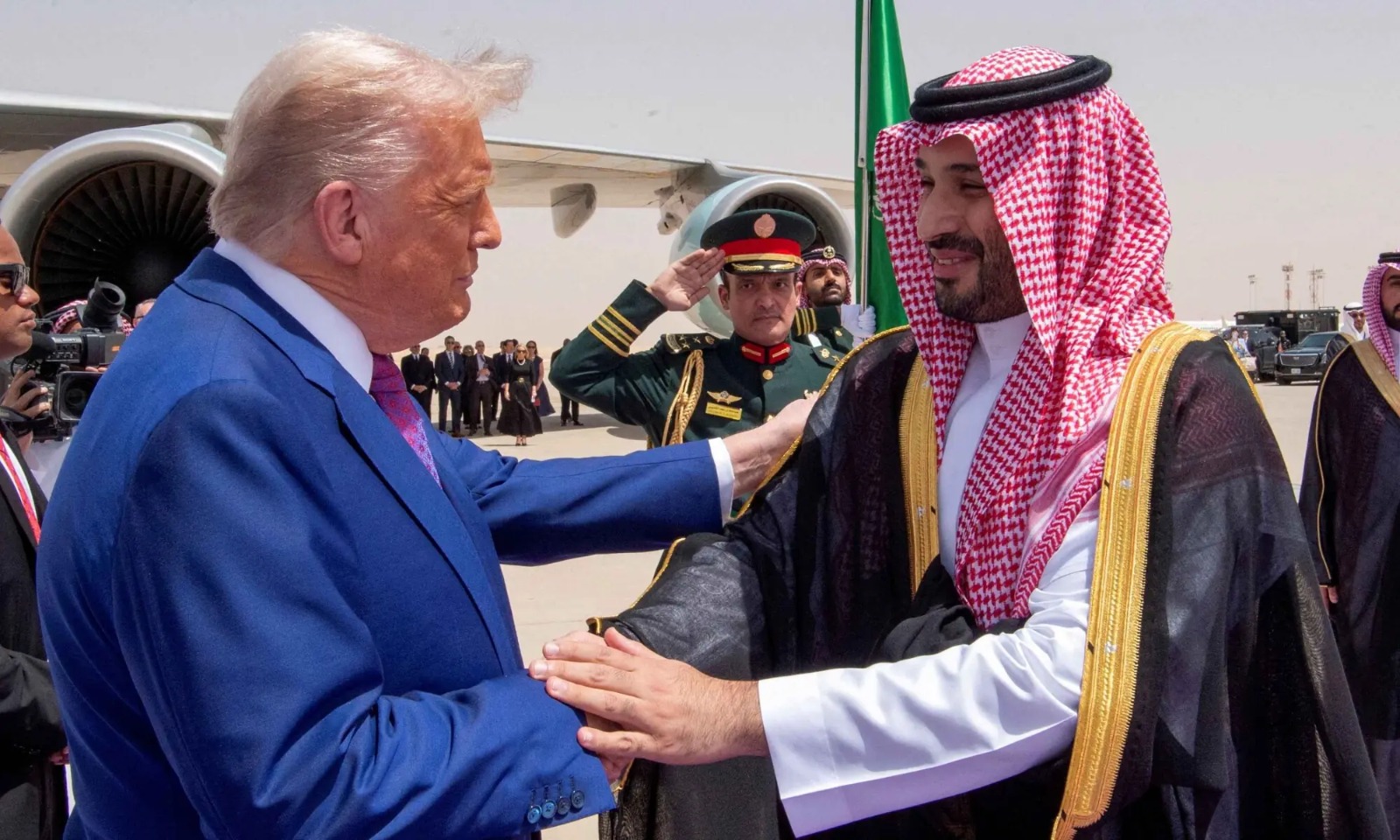 بن سلمان وترامب خلال زيارة الأخير إلى الرياض (أ ف ب).