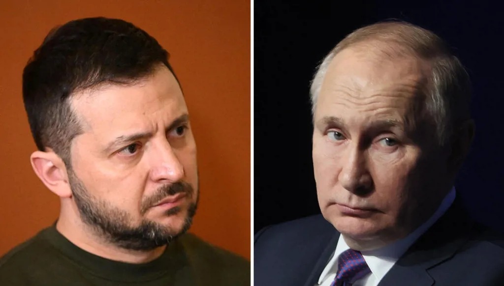 بوتين وزيلينسكي. (أ ف ب)