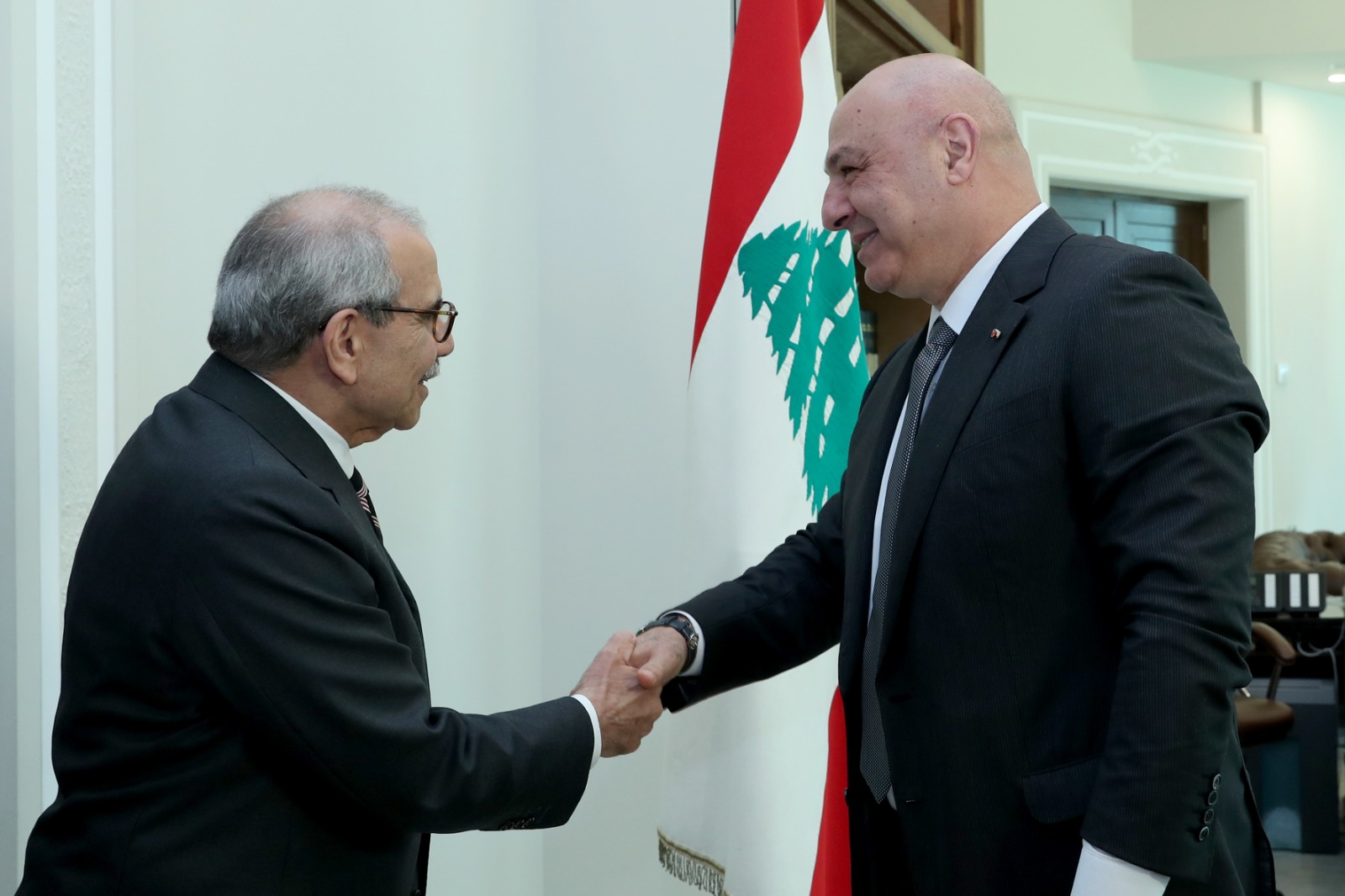 عون وسلام. (الرئاسة اللبنانية)
