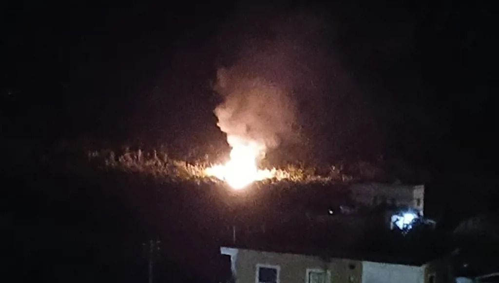 من الغارة الإسرائيلية على بلدة البرغلية - جنوب لبنان.