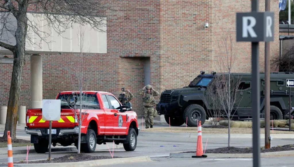 موقع الهجوم في ميشيغن (أ ف ب).