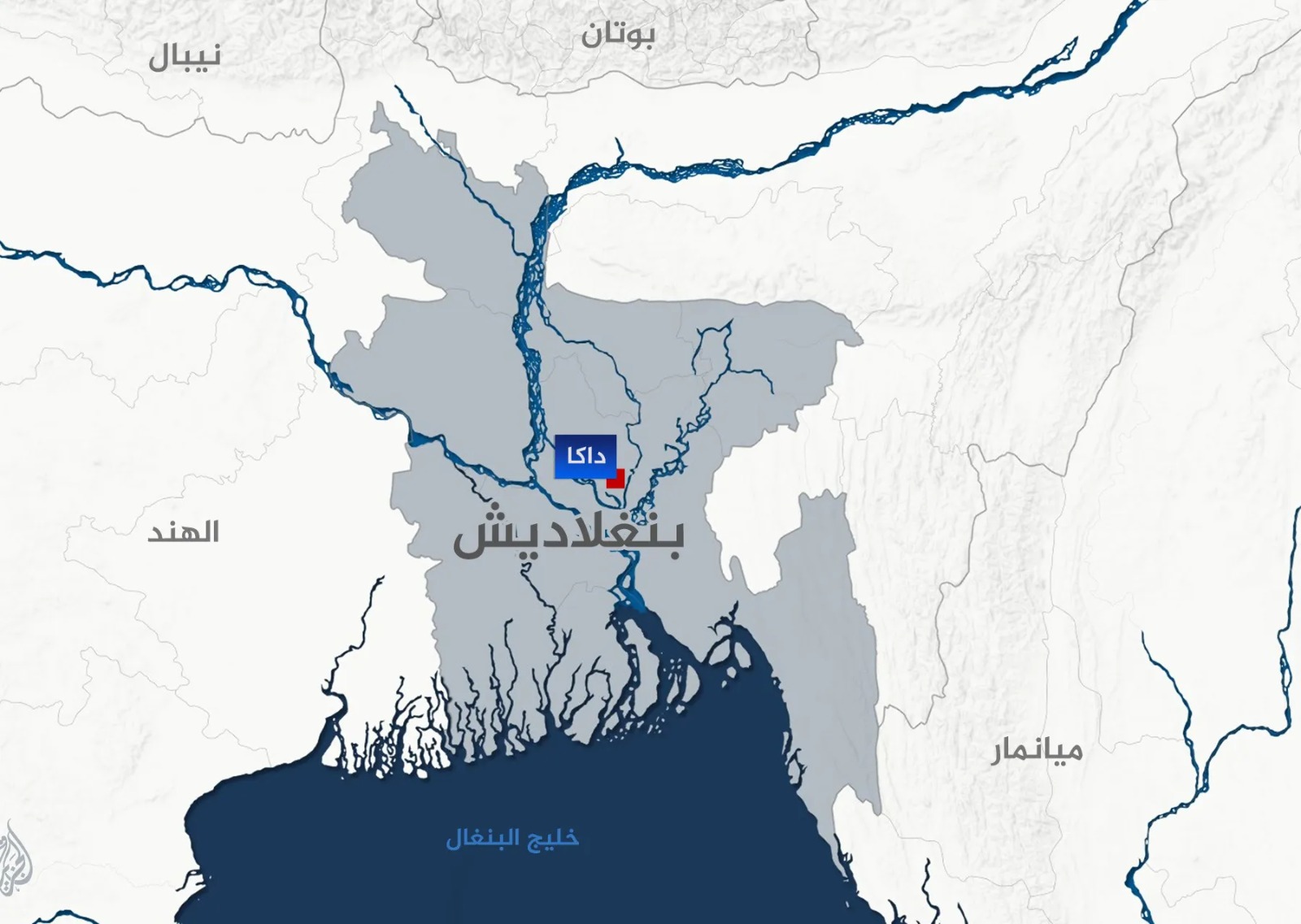 خريطة بنغلادش.