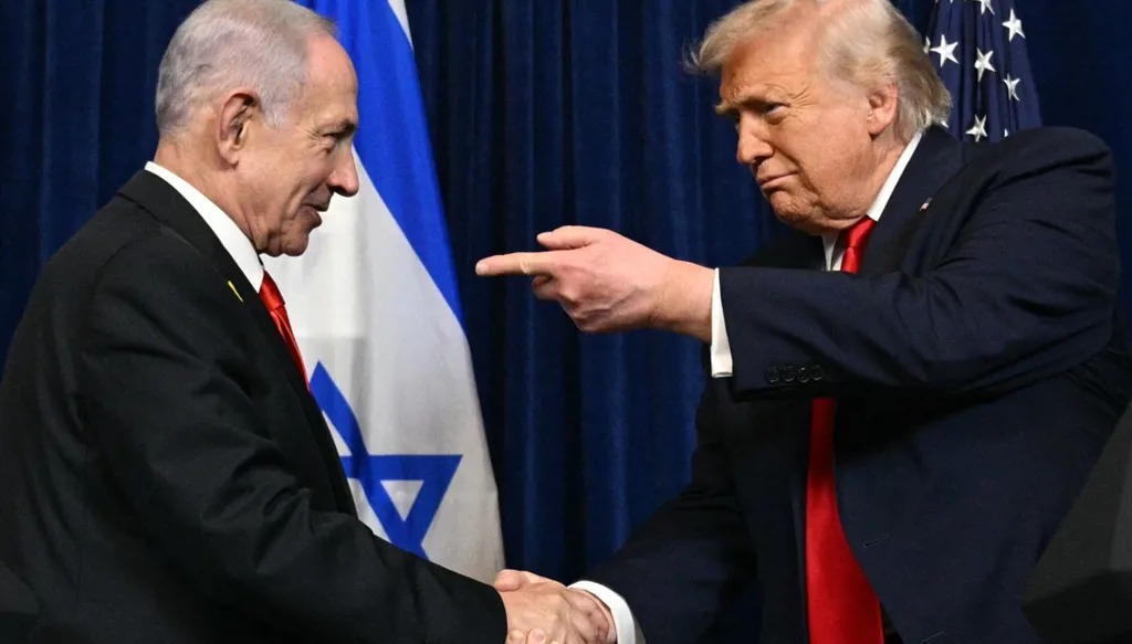 لقاء سابق بين ترامب ونتنياهو في فلوريدا (أ ف ب).