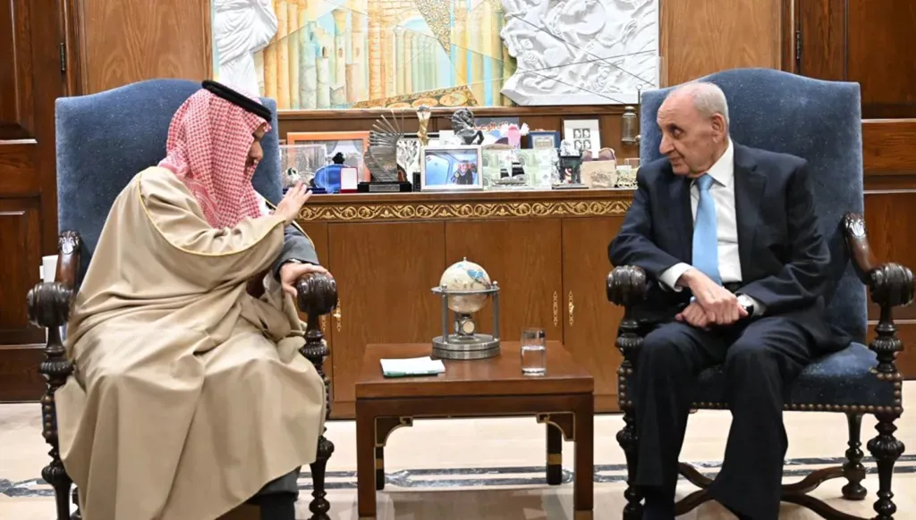 لقاء سابق بين بري وبن فرحان في بيروت (حسام شبارو)