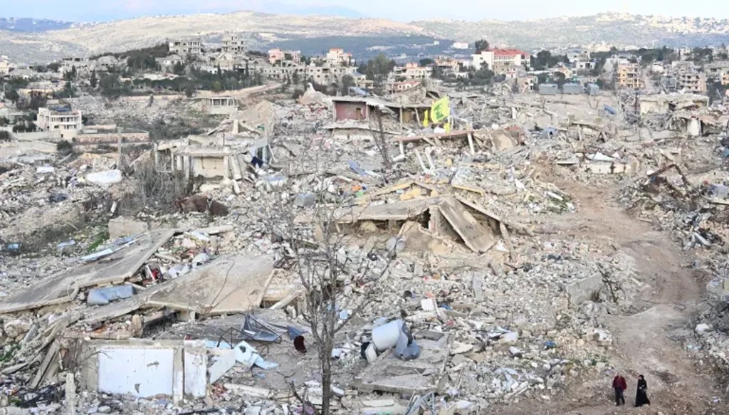 من مشاهد الدمار في جنوب لبنان.