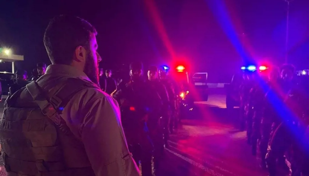 انتشار عناصر الأمن الداخلي السوري داخل مدينة عين العرب (فايسبوك إعلام حلب).