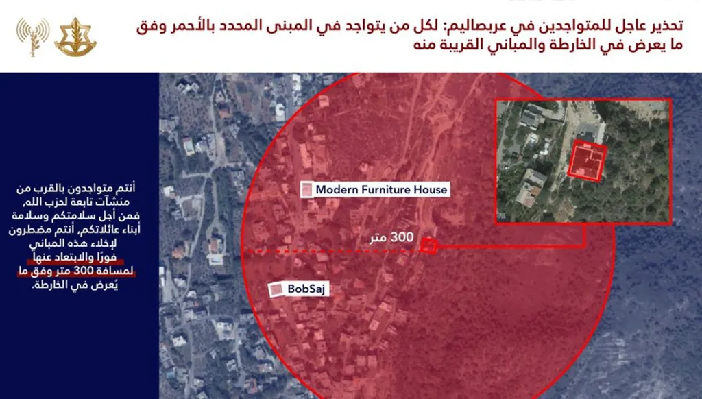 تصعيد إسرائيلي واسع جنوبي لبنان: إنذار بالإخلاء في عربصاليم وغارات عنيفة على قضاء النبطية