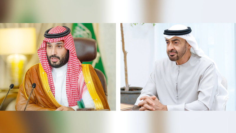 ولي العهد السعودي بن سلمان والرئيس الاماراتي بن زايد (وام)