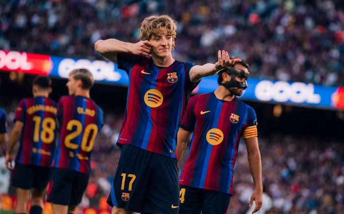 لاعبو برشلونة.