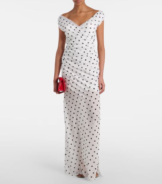 فستان بولكا دوت بتوقيع علامة 