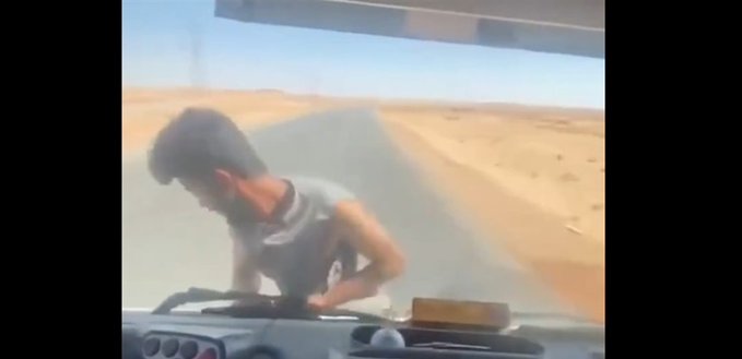 صورة لسائق الشاحنة المتهور  (أكس)‏