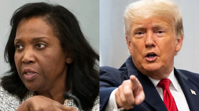 ليزا كوك ودونالد ترامب (مواقع).