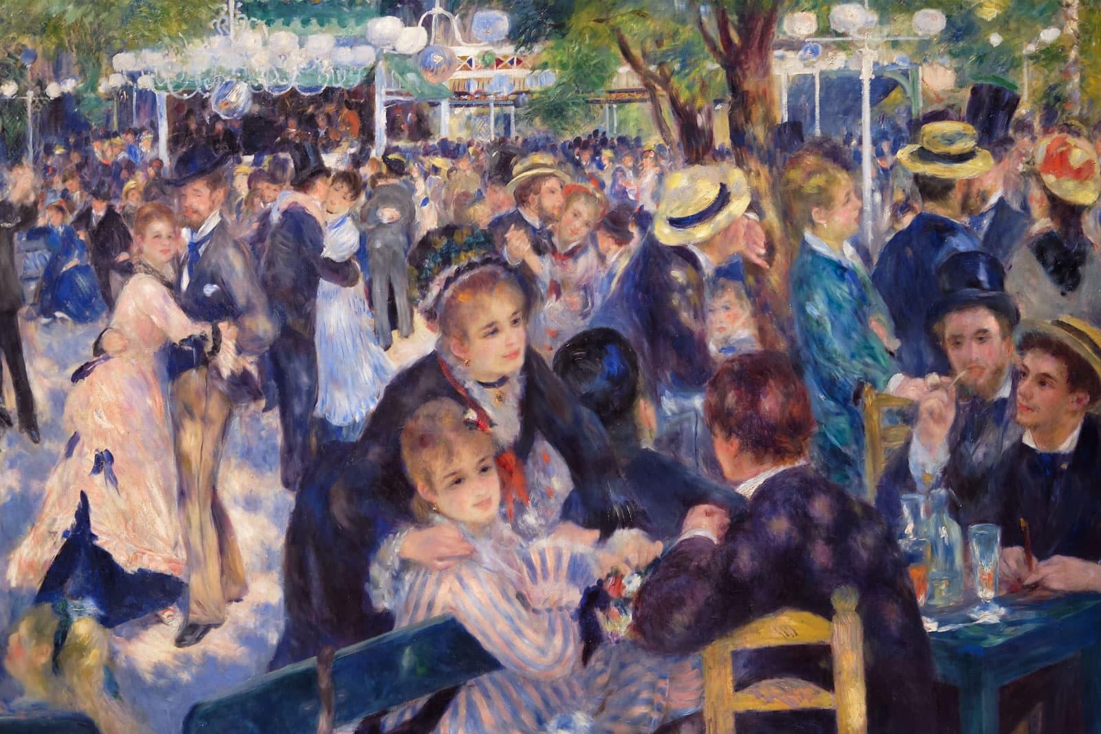 أوغست رينوار، Dance at Le Moulin de la Galette، أحد أبرز أعمال معرض Renoir and Love. (Musée d’Orsay)