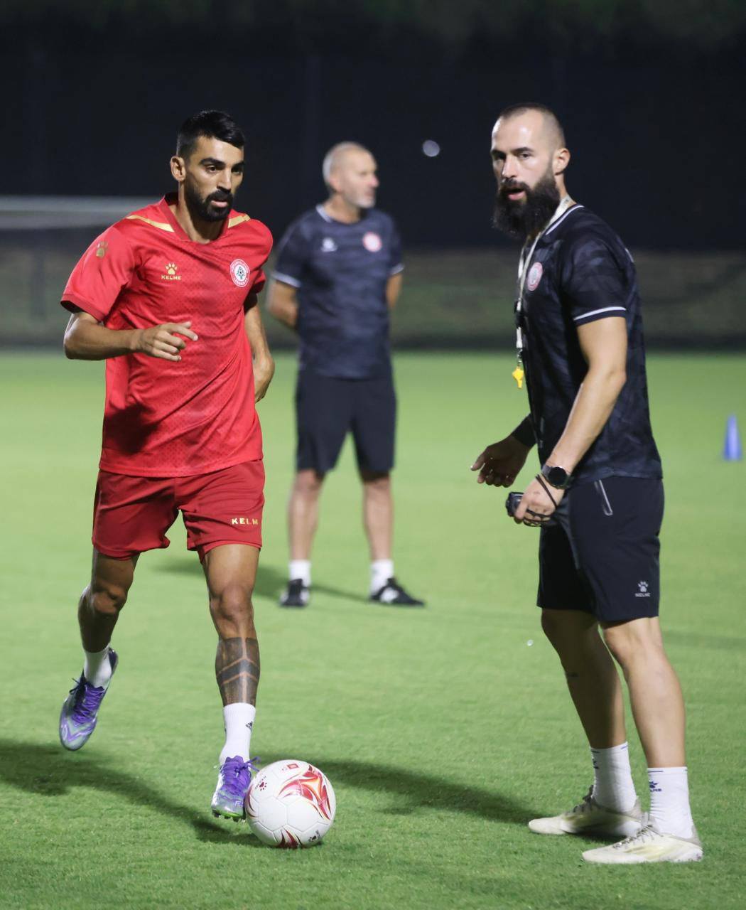 من تمارين منتخب لبنان. (وكالات)