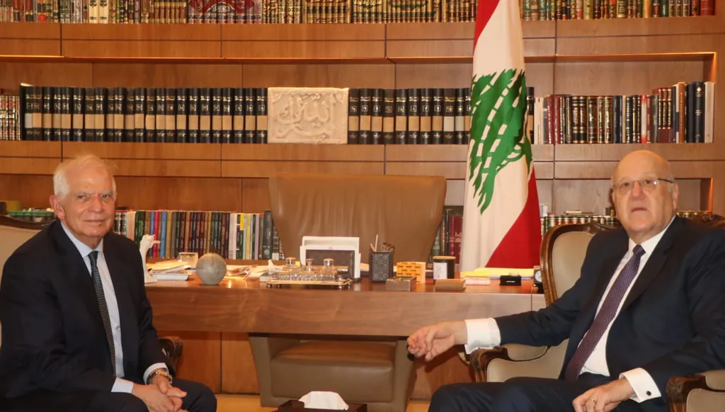 بوريل من بيروت: للضغط على إسرائيل و"حزب الله" للموافقة على العرض الأميركي لوقف النار