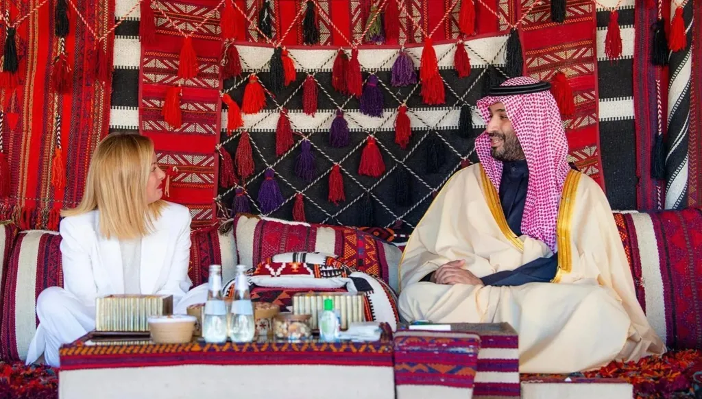 ولي العهد السعودي ورئيسة وزراء إيطاليا... بحث بالعلاقات وتطوّرات غزة