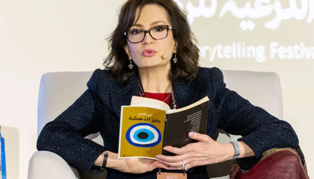الشاعرة ندى الحاج في مهرجان الدرعية للرواية في الرياض