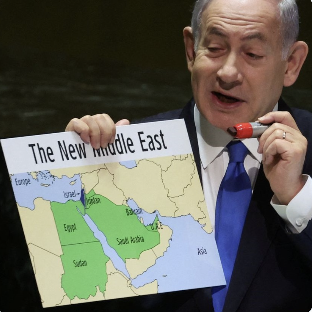 رئيس الوزراء بنيامين نتنياهو يلقي كلمة أمام الدورة الثامنة والسبعين للجمعية العامة للأمم المتحدة (ماري ألتافر/أسوشيتد برس)