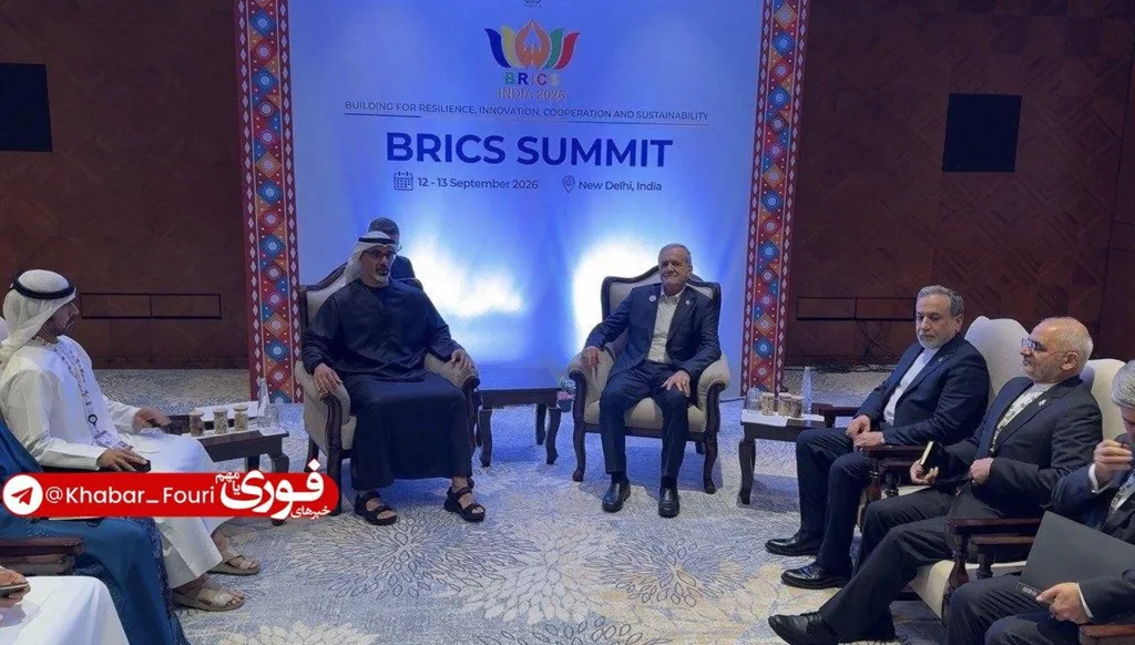 في نيودلهي... لقاء بين الرئيس الإيراني وولي عهد أبوظبي