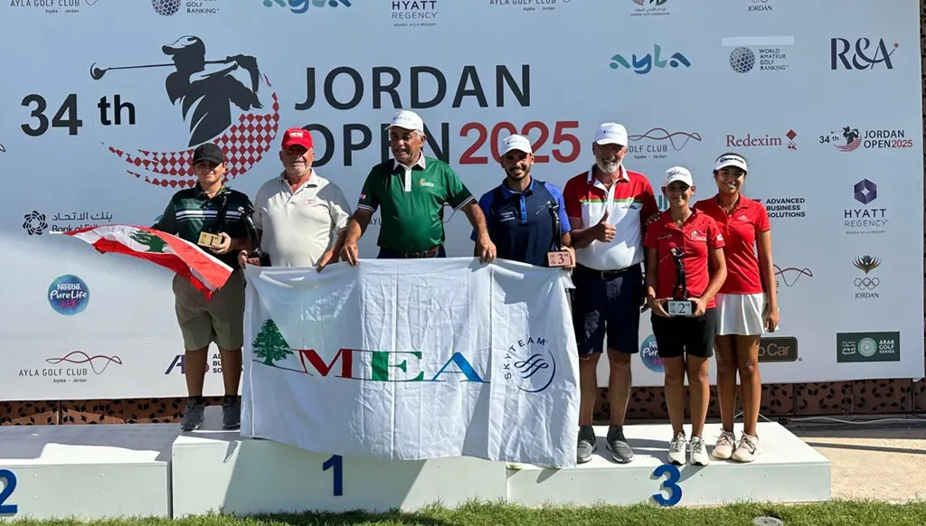 4 ميداليات للغولف اللبناني في بطولة الأردن الـ34