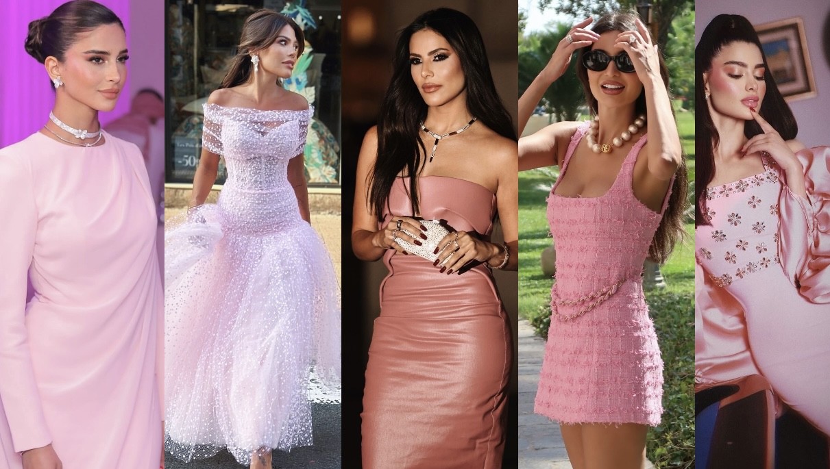 6 إطلالات بالوردي لنساء عربيّات ملهمات (صور وفيديو)