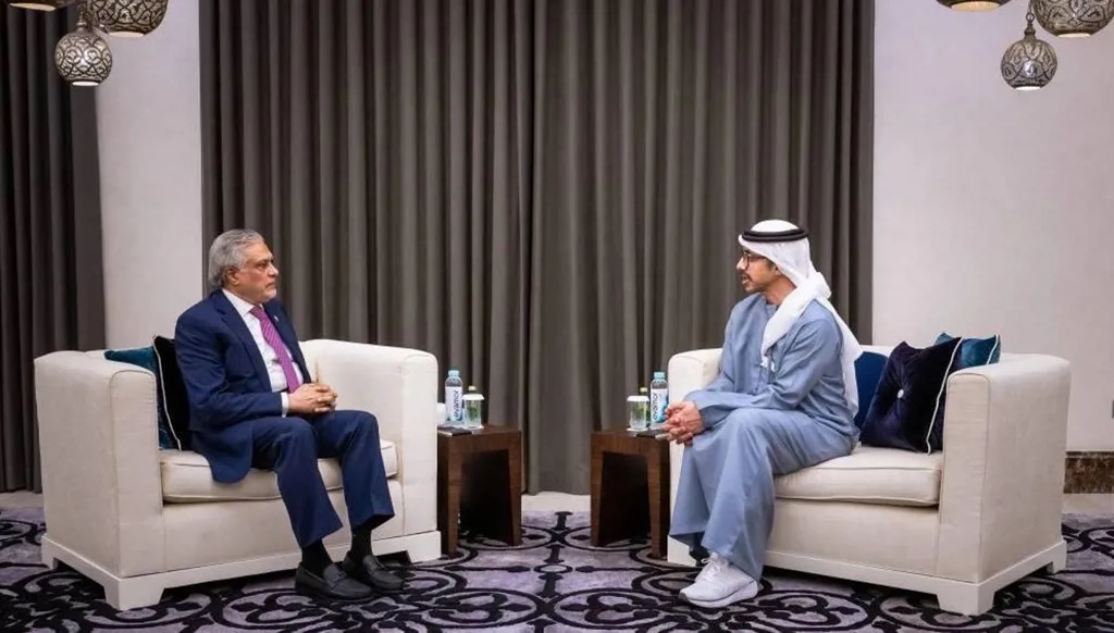 عبدالله بن زايد يبحث مع وزير خارجية باكستان سبل تعزيز العلاقات ‏الثنائية ‏