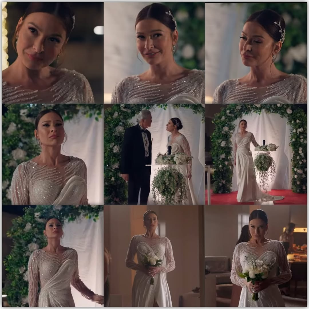 فستان زفاف بأسلوب باميلا الكيك في مسلسل آسر (انستغرام)