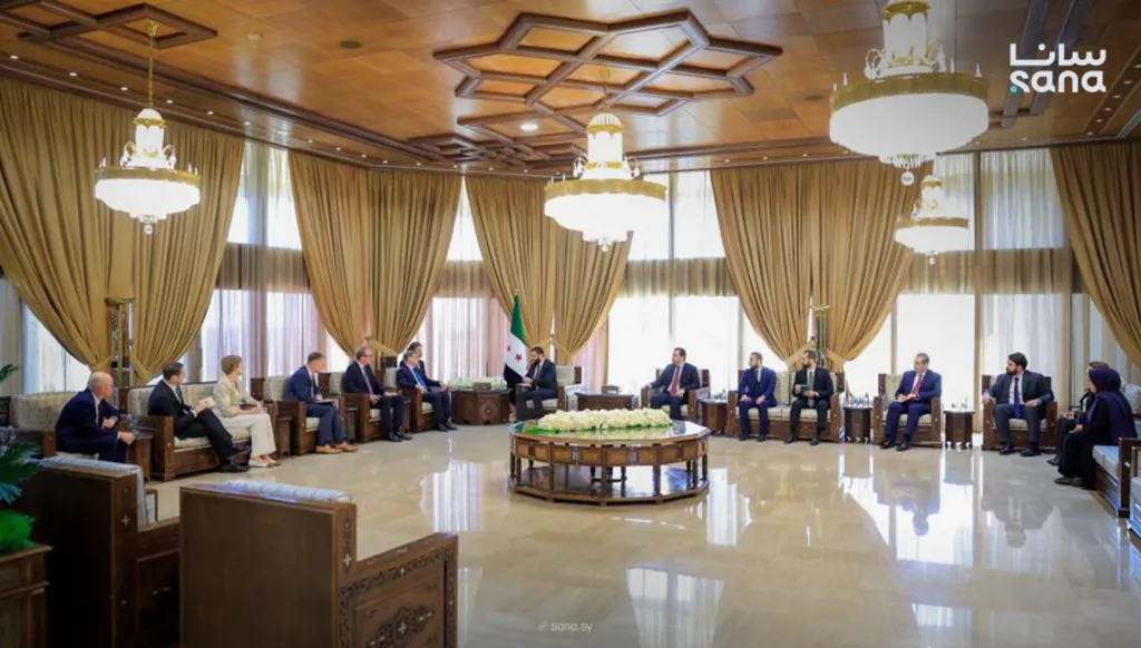 الشرع يستقبل وفداً رسمياً ألمانياً برئاسة وزير الخارجية فاديفول (صور)