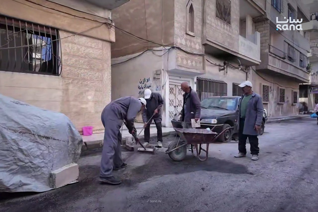 شوارع حمص بعد الاقتتال (سانا)