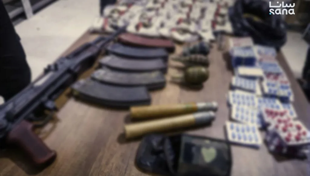 بالصور-  القبض على مجموعة متورطة بتجارة المخدرات في سوريا