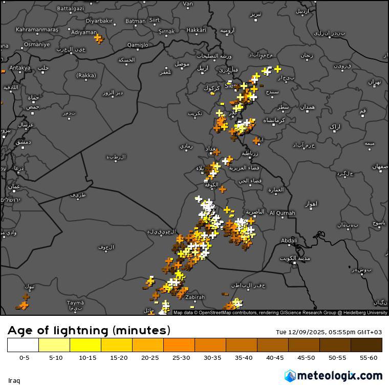 خريطة الامطار