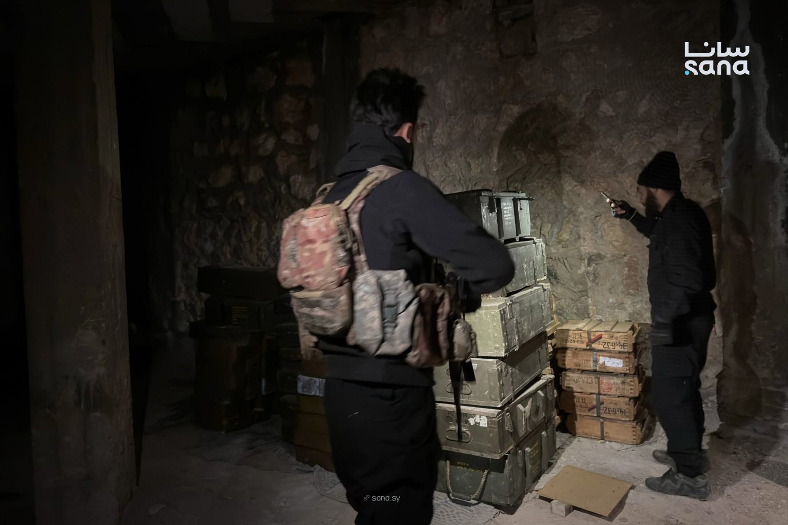 مستودع أسلحة في حلب (سانا).