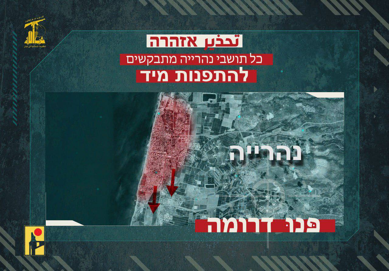 تهديد حزب الله للمستوطنات 