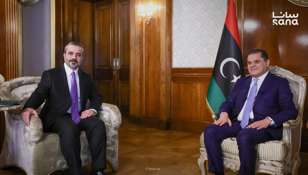 بالصور... الشيباني في طرابلس لتعزيز العلاقات السورية-الليبية وافتتاح السفارة