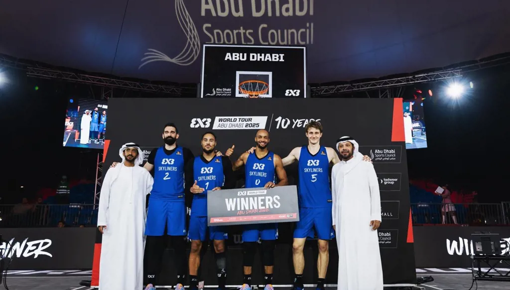 سكايلاينرز الألماني يتوّج بلقب الجولة العالمية لكرة السلة الثلاثية في أبو ظبي