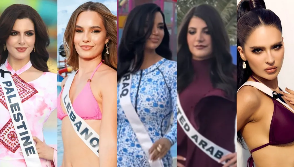 ملكات الجمال العربيات بملابس السباحة في مسابقة ملكة جمال الكون (فيديو)