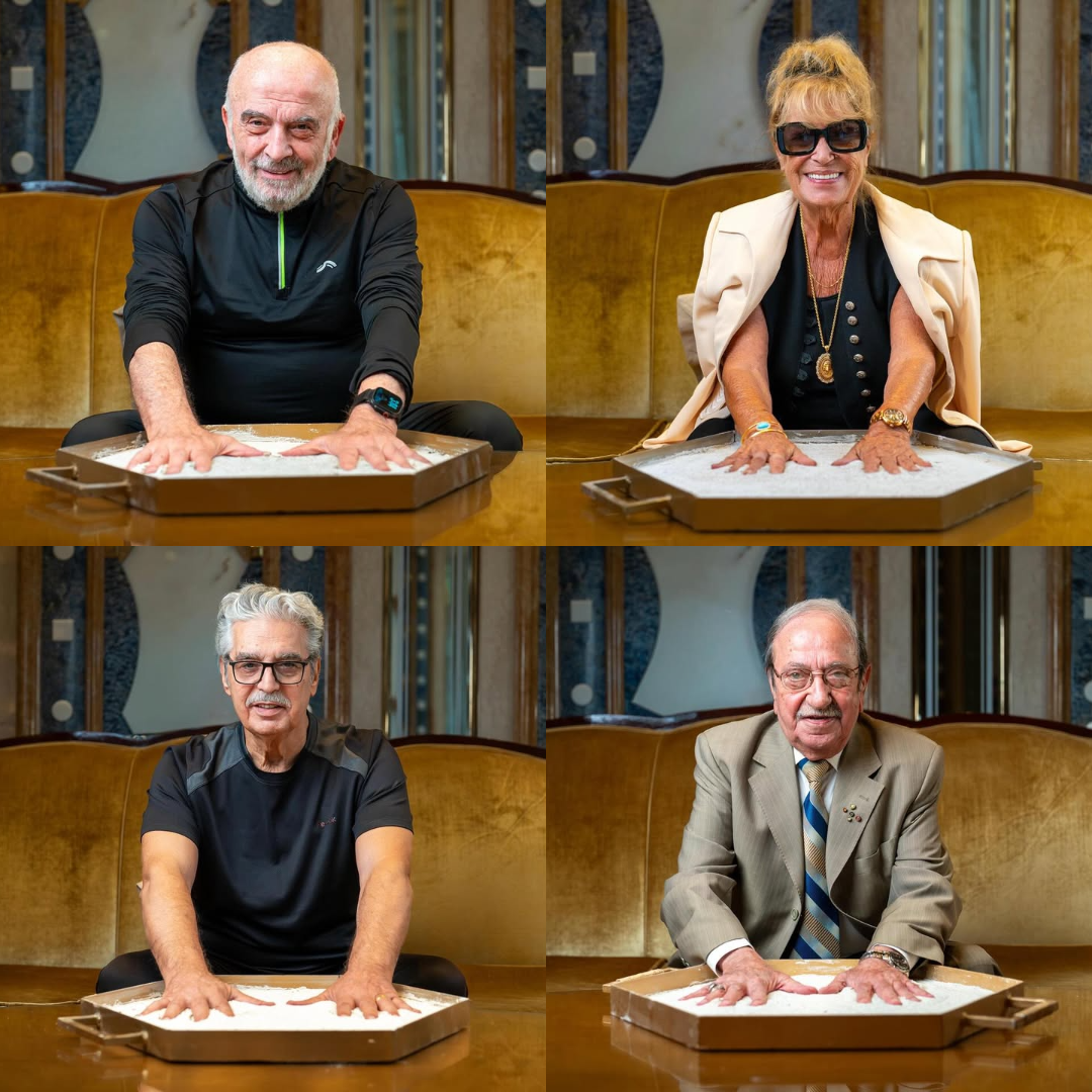 الممثلون دريد لحام ومنى واصف وعباس النوري وسلوم حداد (إنستغرام)