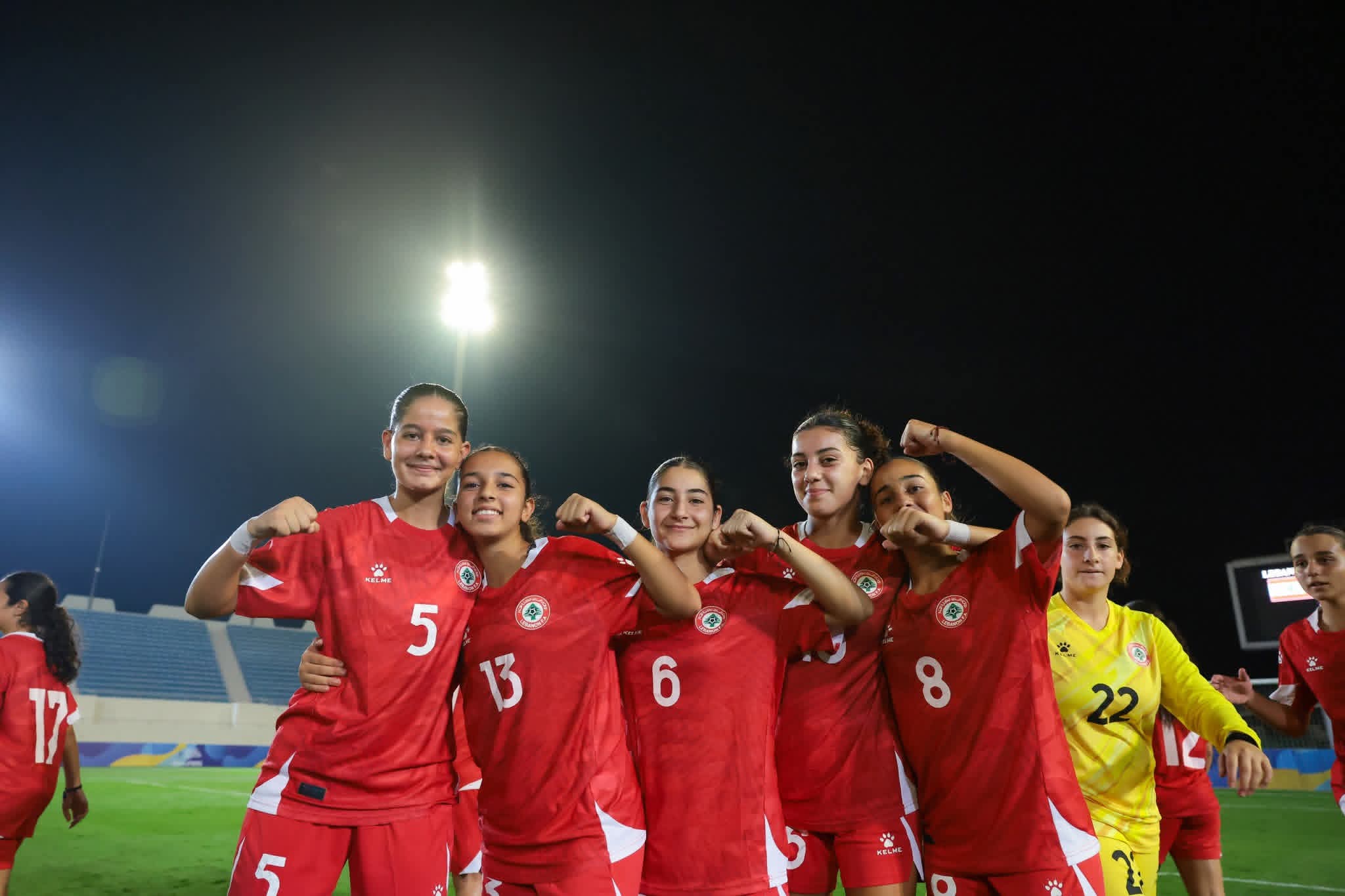 لاعبات لبنان. (موقع الاتحاد اللبناني لكرة القدم)