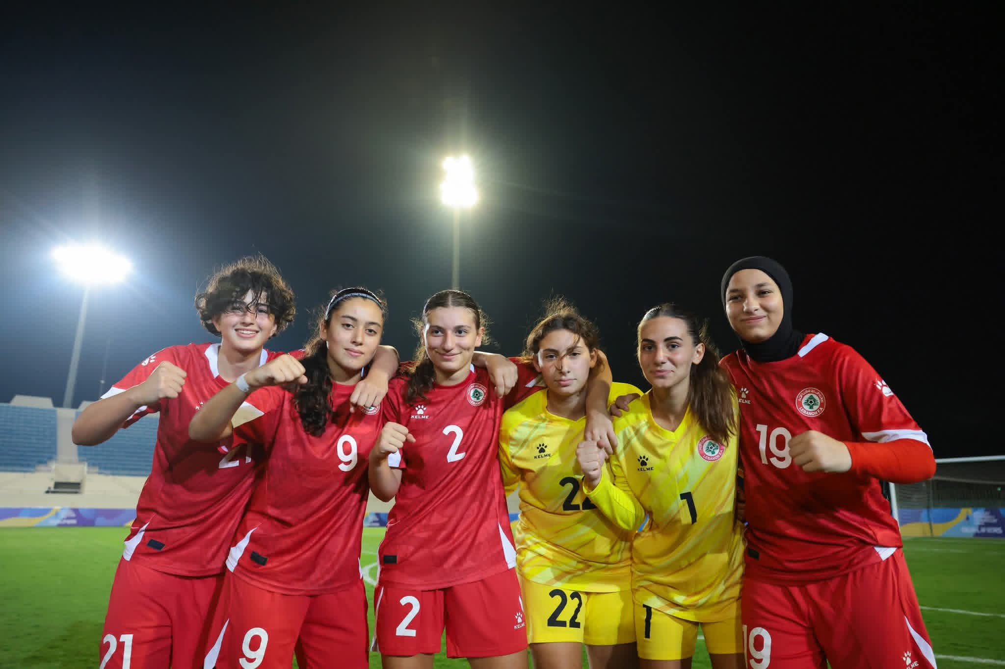 لاعبات لبنان. (موقع الاتحاد اللبناني لكرة القدم)