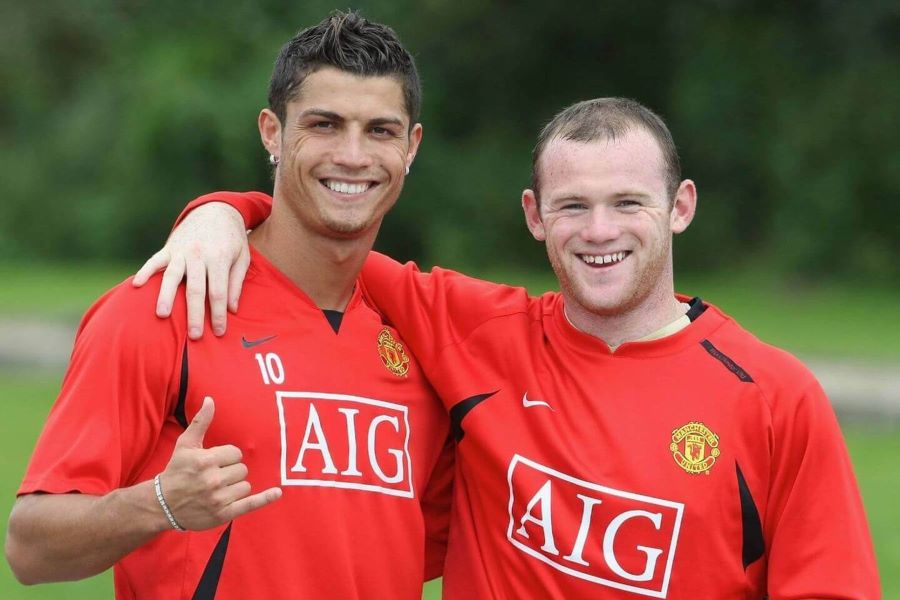 كريستيانو رونالدو وروني. (وكالات)