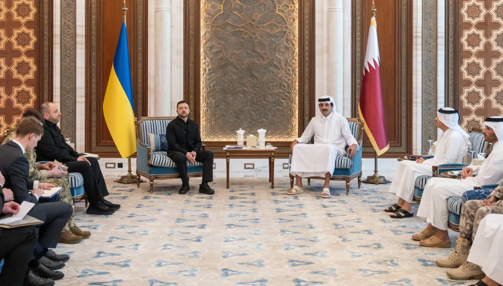 لقاء بين أمير قطر وزيلينسكي... بحث في العلاقات واتّفاق على مواصلة التنسيق