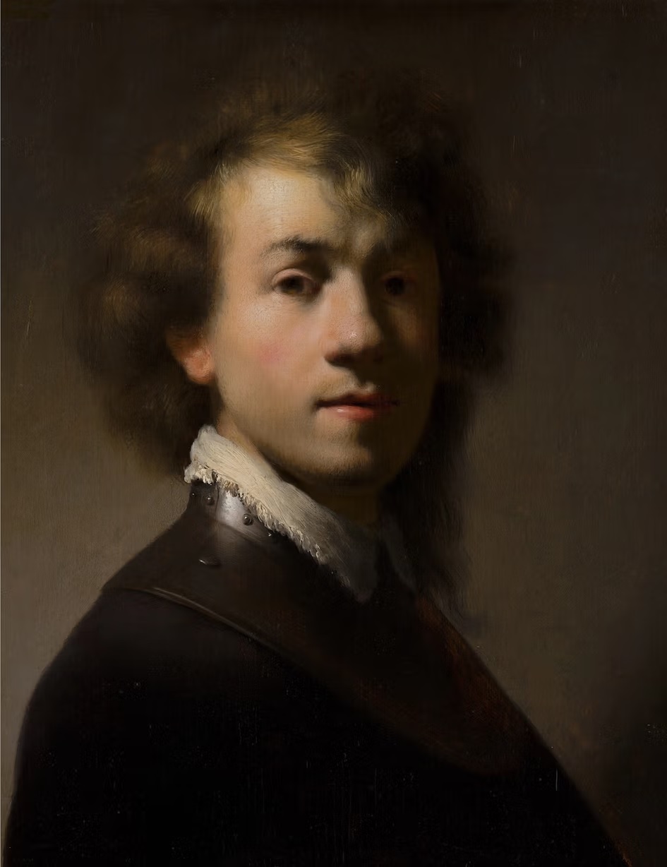 لوحة 'بورتريه رمبرانت مدرّعاً' (نحو 1629).