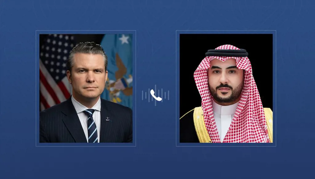 وزيرا الدفاع السعودي والأميركي يبحثان جهود الاستقرار بالمنطقة والعالم