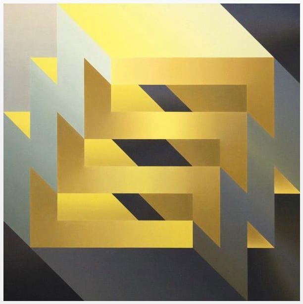 سامية حلبي، Yellow Spiral، 1971، من مجموعة جوجنهايم أبوظبي. (Courtesy of the artist / Sfeir-Semler Gallery)