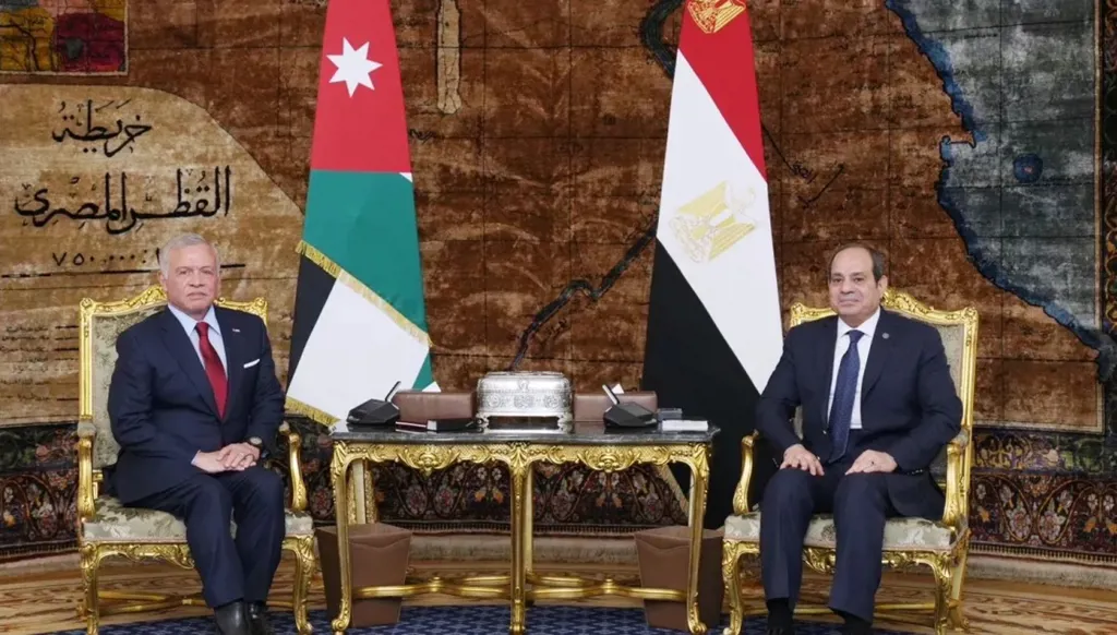 السيسي وملك الأردن: نرفض تهجير الشعب الفلسطيني