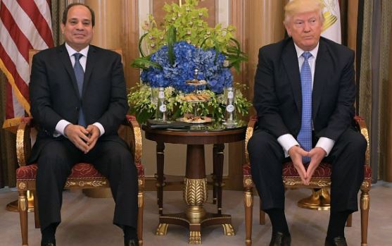 ترامب والسيسي، (وكالات).