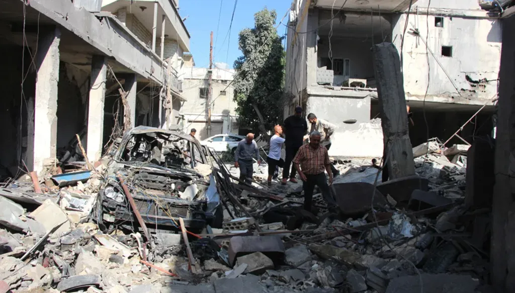 Destruction in Tyre. (AFP)