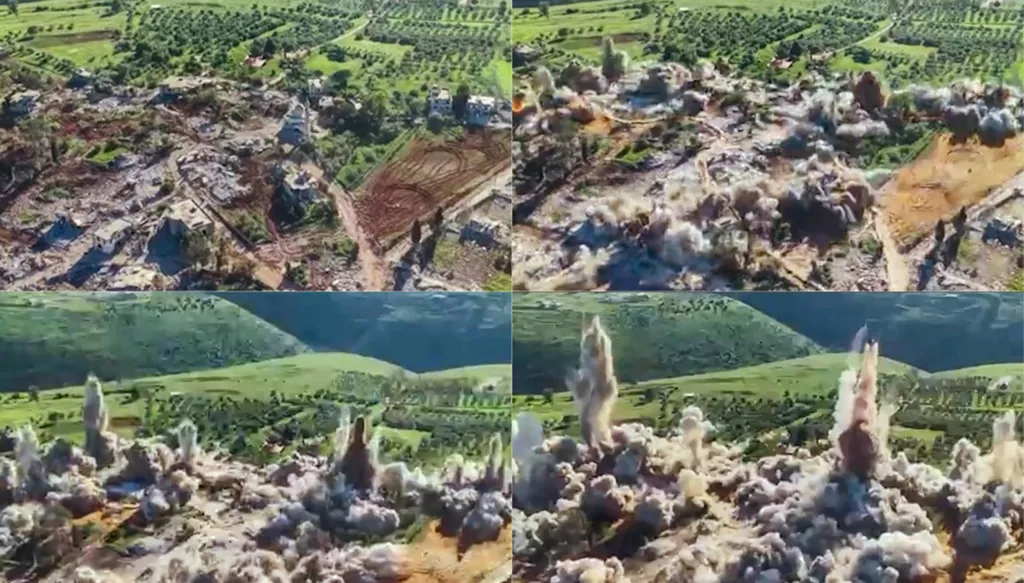 تفجيرات إسرائيلية. (أ ف ب)