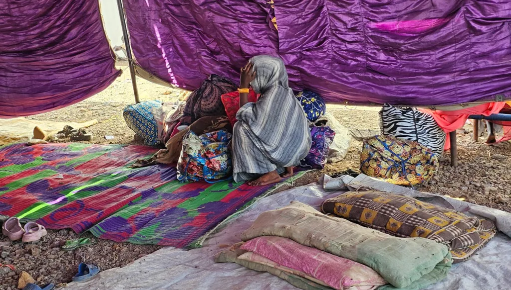 لاجئة سودانية. (أ ف ب)