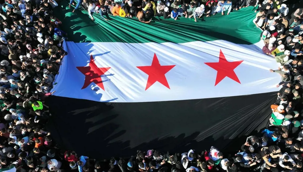 علم سوريا.